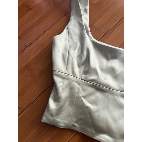 Aritzia Wilfred Shine Bustier Green Top Size XXS 00 - Picture 2 of 4